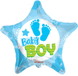 Baby Boy Footprints 18″ Foil Balloon by Convergram from Instaballoons