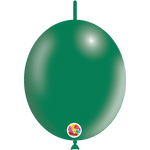 Balloonia Latex Metallic Forest Green Deco-Link 6″ Latex Balloons (100 count)