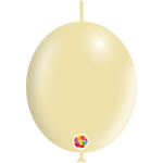 Balloonia Latex Metallic Ivory Deco-Link 12″ Latex Balloon