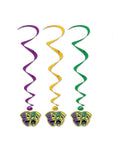Beistle Party Supplies Mardi Gras Whirls (3 count)