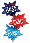 Best Dad Ever Burst 41″ Foil Balloon by Betallic from Instaballoons