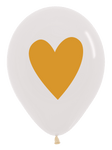 Betallic Latex Crystal Clear Heart of Gold 11″ Latex Balloons (50 count)