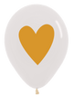 Crystal Clear Heart of Gold 11″ Latex Balloons (50 count)