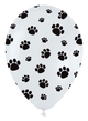 Fashion White Paw Prints Globos de látex de 11″ (50 unidades)