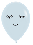 Betallic Latex Fashion White Sleepy Eyes 5″ Latex Balloons (100 count)