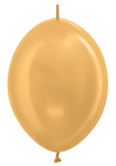 Betallic Latex Metallic Gold 12″ Link-O-Loon Balloons (50 count)