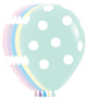 Surtido Pastel Mate con Lunares Blancos Globos de Látex de 11″ (50 unidades)