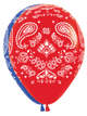 Red and Blue Bandana Print 11″ Latex Balloons (50 count)