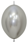Betallic Latex Reflex Silver 6″ Link-O-Loon Balloons (50 count)