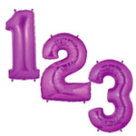 Betallic Mylar & Foil 40" Purple Number Balloons