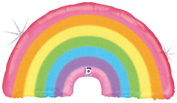 Betallic Mylar & Foil Glitter Pastel Rainbow 36″ Balloon