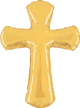 Gold Christian Cross Giant 44" Balloon