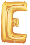 Betallic Mylar & Foil Gold Letter E 40″ Balloon
