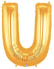 Gold Letter U 34″ Balloon
