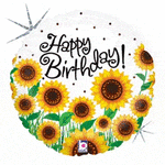 Betallic Mylar & Foil Happy Birthday Sunflowers 18″ Balloon