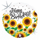Happy Birthday Sunflowers 18″ Balloon