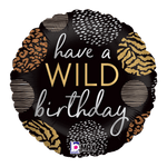 Betallic Mylar & Foil Have a Wild Birthday Animal Print 18″ Balloon