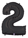 Betallic Mylar & Foil Number 2 Black 40″ Balloon