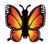 Betallic Mylar & Foil Radiant Butterfly Orange 46″ Balloon