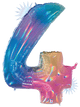 Rainbow Opal Number 4 34″ Balloon