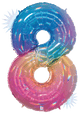 Rainbow Opal Number 8 40″ Balloon
