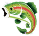 Rainbow Trout Fish Fishing Holographic 29″ Balloon
