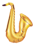 Betallic Mylar & Foil Saxophone Giant 37" Sax Instrument Balloon
