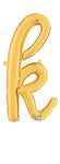 Betallic Mylar & Foil Script Cursive Balloon Letter K Gold