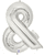 Betallic Mylar & Foil Silver Ampersand & Symbol 40″ Balloon