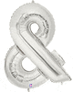 Globo Plata Ampersand & Símbolo 40″