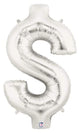 Silver Dollar Sign 34″ Balloon
