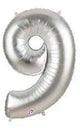 Silver Number 9 34" Balloon