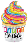 Betallic Mylar & Foil Special Delivery Cupcake 5′ Balloon