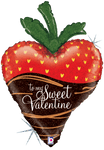 Betallic Mylar & Foil To My Sweet Valentine Strawberry 33″ Balloon