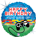 Betallic Mylar & Foil Video Game Controller Happy Birthday Holographic 18″ Balloon