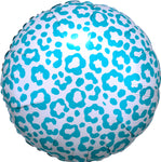 Blue Cheetah Leopard Animal Print 18″ Foil Balloon by Anagram from Instaballoons