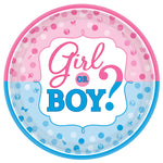Boy or Girl? Gender Reveal Paper Plates 10.5″ by Amscan from Instaballoons