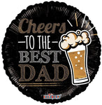 Cheers To Best Dad 18″ Foil Balloon by Convergram from Instaballoons