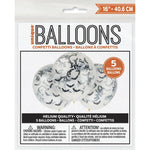 Clear Latex with Bat Confetti 16″ Latex Balloons by Unique from Instaballoons