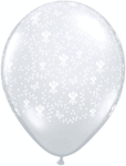 Clear with Flowers Around 5″ Latex Balloons by Qualatex from Instaballoons