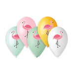 Colorful Flamingo Printed 13″ Latex Balloons by Gemar from Instaballoons