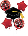Congrats Grad Red Graduation Foil Balloon by Anagram from Instaballoons
