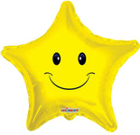 Convergram 18″ Smiley Face Star Balloon