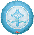 Convergram Mylar & Foil 1st Communion Light Blue 18″ Balloon