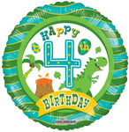 4th Birthday Dinosaur 18″ Balloon