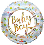 Convergram Mylar & Foil Baby Boy Holographic 18″ Balloon