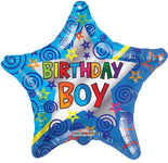 Convergram Mylar & Foil Birthday Boy Star 18″ Balloon
