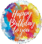 Birthday Brushes 18″ Holographic Balloon