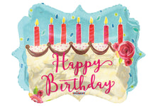 Convergram Mylar & Foil Birthday Cake On Marquee 18″ Balloon