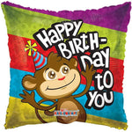 Convergram Mylar & Foil Birthday Monkey 18″ Balloon